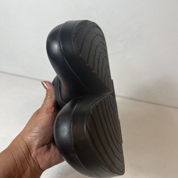 Dansko Black Leather Block Mid Heel Women's Shoes EU 39 US 8.5-9 Slip On Clogs - Picture 9 of 13